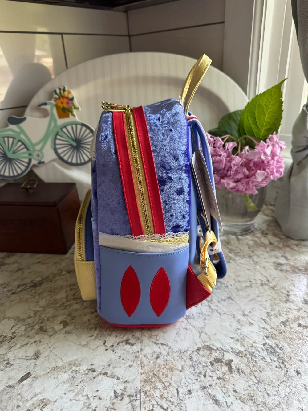 Loungefly Blue & Gold Snow White Mini Backpack